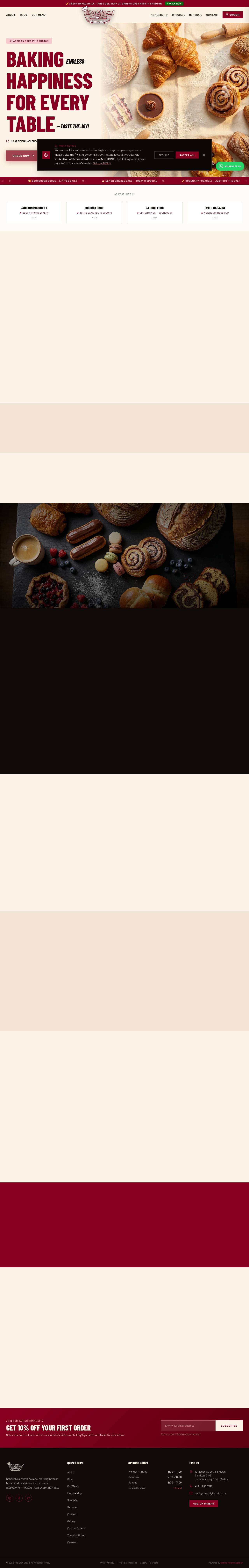 The Daily Bread website preview