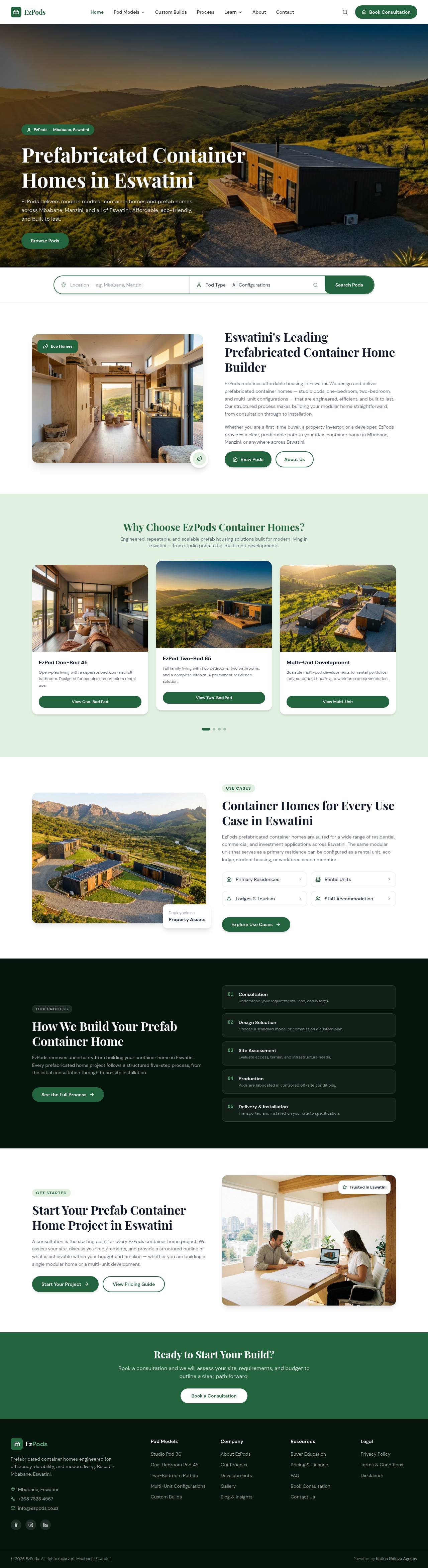 EZPods website preview