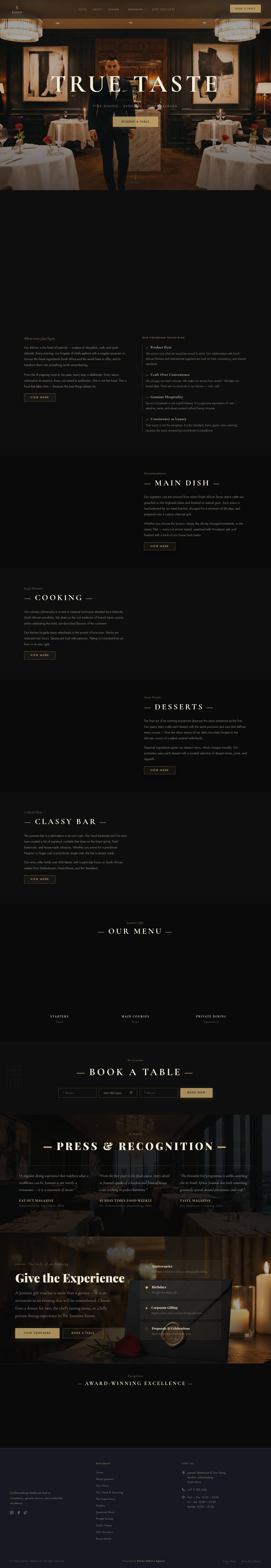 Joanna Steak website preview
