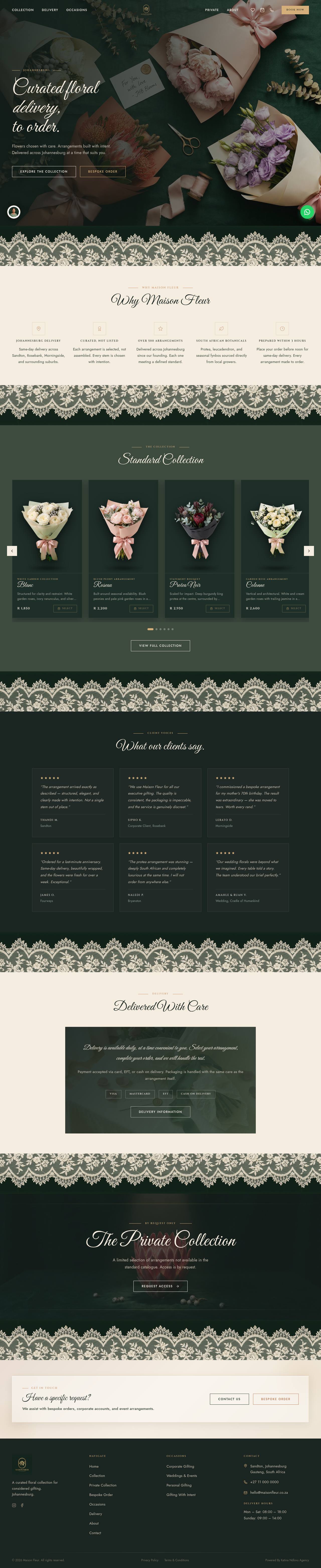 Maison Fleur website preview